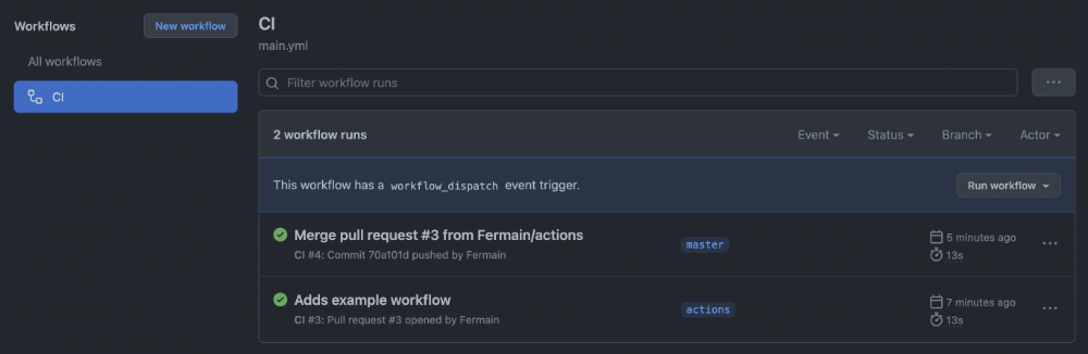 Workflow Page